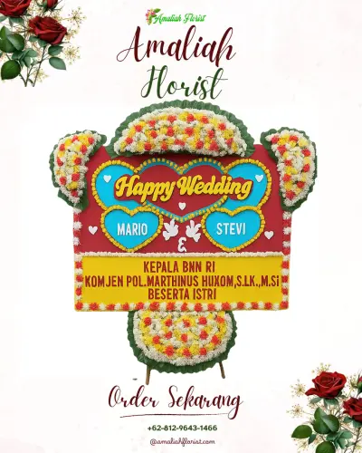 Karangan Papan Bunga Pernikahan puri ardhya garini (pag) halim